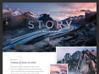 Mountain story website article blog mountain story ui web web design website « samuel scalzo »