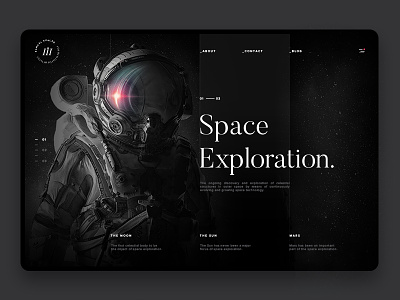 Space Exploration Webdesign clean dark interaction landing layout samuel scalzo space ui web web design website