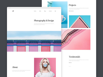 Minimal Web Portfolio bright clean minimal modern pop portfolio uiux web design