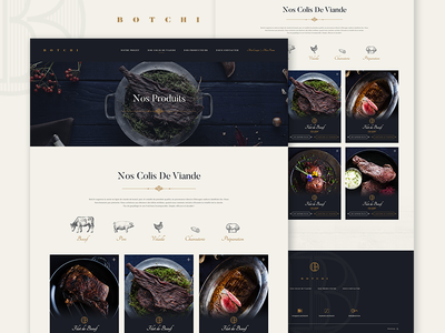 Botchi Web - Products botchi dark food e commerce interface landing product samuel scalzo scalzodesign ui ux web