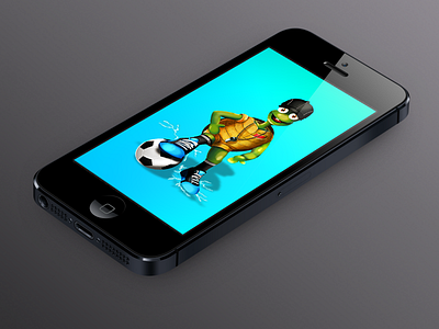 Mobile app - Turtle illustration android app boot football illustration ios mobile referee shell sports texture turtle