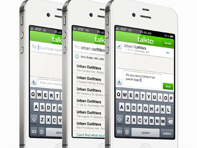 talkto: App - new message ux flow app ios iphone talkto