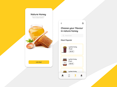 Organic Honey App Design adobexd app design design figma mobile application uiux user interface
