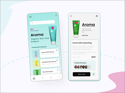 Online Skin product App Design adobexd app design design figma mobile application uiux user interface