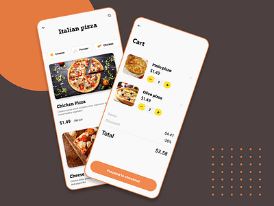 Online Food Shop App Design adobexd app design design figma illustration mobile application uiux user interface