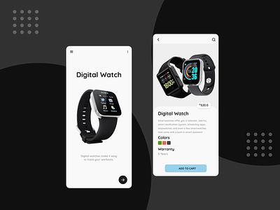 Digital Watch App design