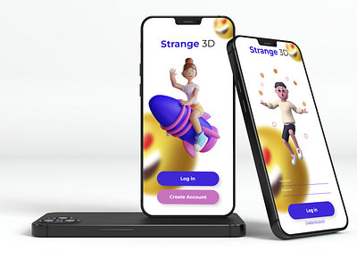 3D Images Website Application UI with Adobe XD