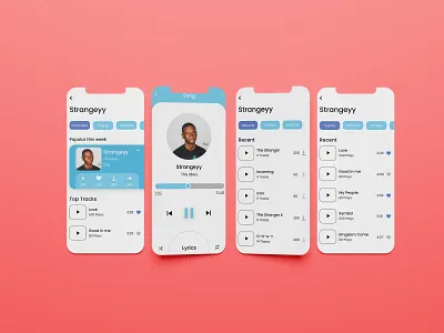 Music App UI with Adobe XD adobexd app branding design figma graphic design illustration logo music musicappui ui uidesign uiux user ux uxdesign vector