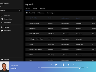 Music Software UI with Adobe XD app branding design musicapp softwareui ui uidesign uiux user userinterface ux uxdesign