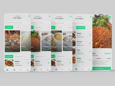 Food Delivery App UI with Adobe XD app design foodapp ui uidesign uiux user ux uxdesign