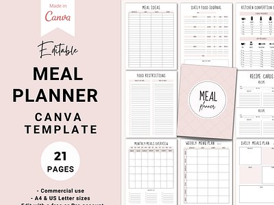 Meal Planner Canva Template