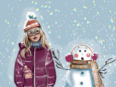 Winter time bookillustration branding characterdesign design digitalart digitaldrawing digitalpainting drawing graphic design illustration logo