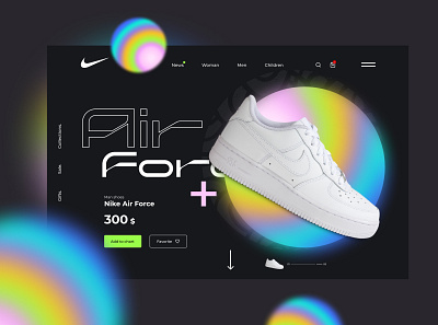 Landing page store sneakers design