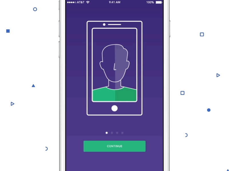 Onboarding Screen - Face recognition app create createlabs design face face recognition iphone loader onboarding screen