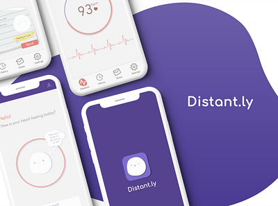 Distant.ly | Concept UI Design for Mobile App app branding design icon illustration logo typography ui ux vector