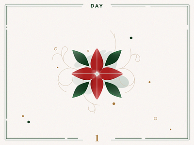 Advent Calendar · Day 1 advent calendar christmas christmas flower christmas illustration madebygelpi poinsettia xmas
