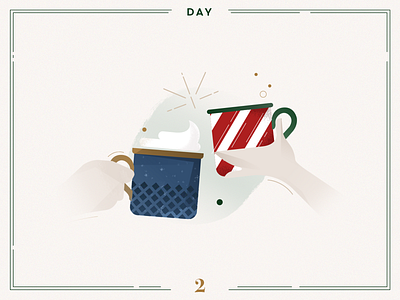 Advent Calendar · Day 2 advent calendar christmas christmas illustration christmas mug hot chocolate illustration mug xmas xmass