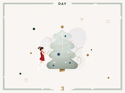 Day 3🎄The Christmas Tree christmas christmas decoration christmas illustration christmas tree design illustration ilustracion navidad vector vector illustration xmas xmas illustration