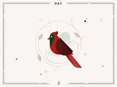 Day 4 🎄🍂Christmas Bird bird birdcount christmas christmas bird count christmas illustration illustration minimalist navidad vector xmas xmas illustration