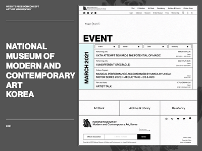 " Event " page design redesign ui ui design uxui web design website