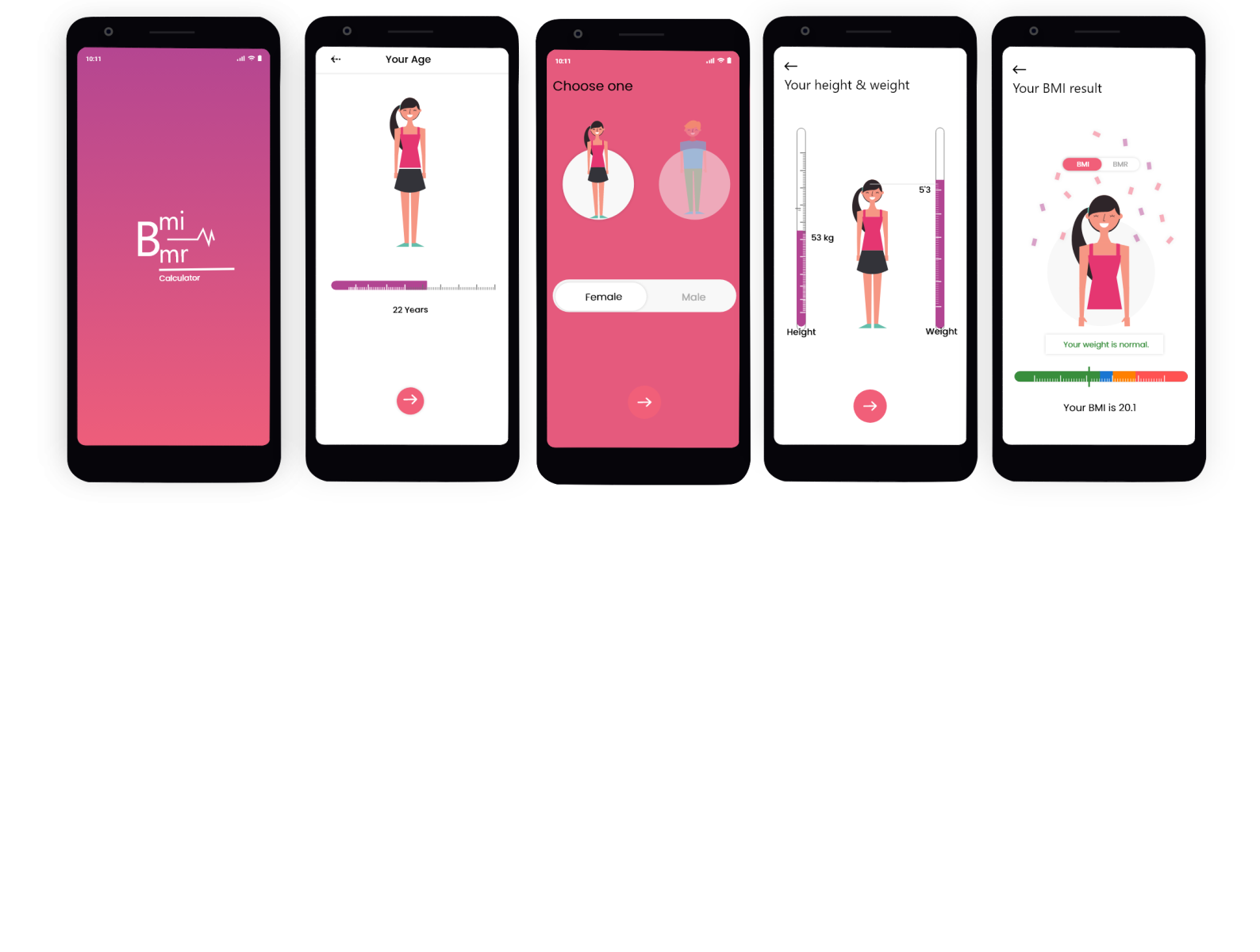 Bmi/Bmr calculator by Namrata Desai on Dribbble