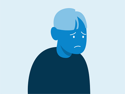 Matthew is feeling blue blue boy bullied bullying cyberbullying design dutch illustration sad