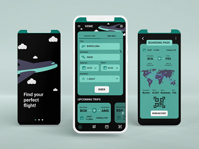 Flight Booking App Design ✈️ app design graphic design illustration mobile ui user experience ux