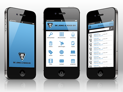 JRS Application app application black blue home iphone jrs material presentation