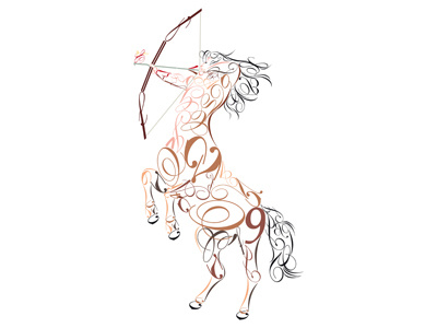 Zodiaco - Sagittario arco cavallo dicembre freccia fuoco uomo zoccoli