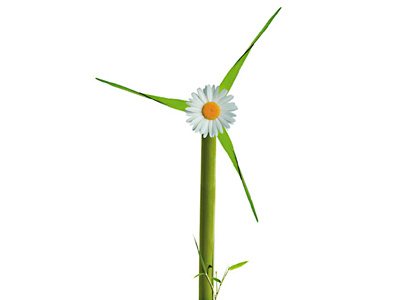 Energia elica energia eolica erba margherita movimento pale rotazione vento