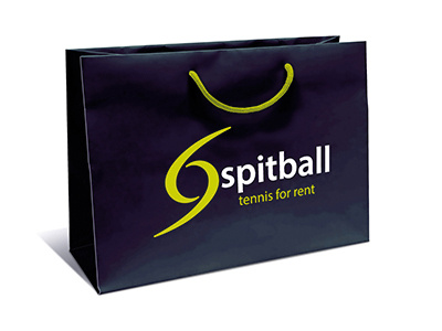 Spitball black paper shopping sport tennis