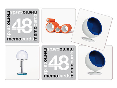 Card Design Memo Game 48 card chair color cool design lamp lounge memory table