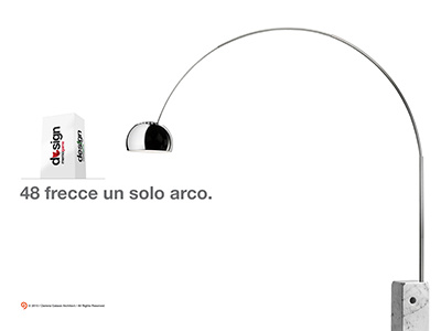 Design memo game frecce acciaio design luce arco light. steel lamp