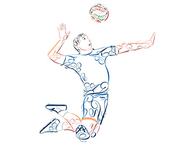 Volley Davide Urbani battuta carattere elevazione hand man mano pallavolo pallone rete type volley