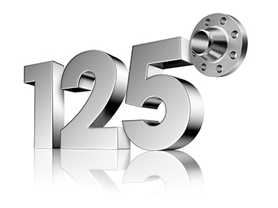 125 Anniversary industria industy acciaio colata fusion anniversary iron numbers