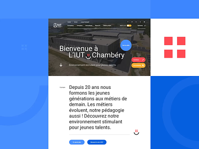 IUT Chambéry #1 🏔 - Website Layout animation art direction artdirection branding concept education exploration french grid interaction interface layouts minimal motion design school type typography ui web website