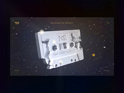 The Lost Tapes II Concept #3 🎤- 3D Grab interaction animated animation art direction blue concept gold hiphop interaction interactive interface legendary motion motion design music typography ui design ux design webdesign website white