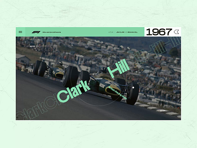 F1 Rival Brothers Concept #1 🏎- Interactive slideshow animation art direction concept duality formula one formula1 grand prix green history interaction interactive interface legend motion team typography ui design ux design webdesign website