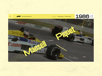 F1 Rival Brothers Concept #3 🏎- Menu opening animation art direction championship concept duality interaction interactive interface legends mouseover rivality team typography ui design ux design web webdesign website years yellow