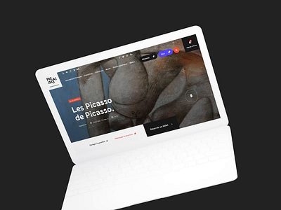 Musée Picasso Paris #2 🎨- Website Universe animation art art direction artist concept interaction interaction design interactive interface museum orange paint typography ui design ux design webdesign website