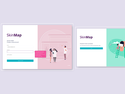 SkinMap Dermatology App app app design application forgot password green illustration login ui uidesign ux