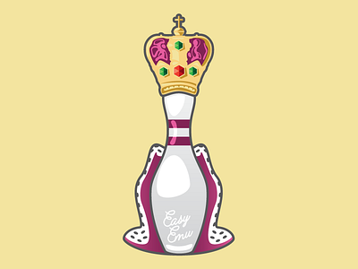 King Pin bowling pin king pin royal saturated vector