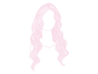 Pink Hair girl hair illustration illustrator lines long pink