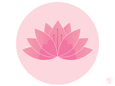 Lotus flower illustration illustrator lantern lights lotus pink