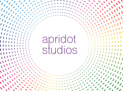Apridot Studios designer freelance illustrator logo design rainbow studio