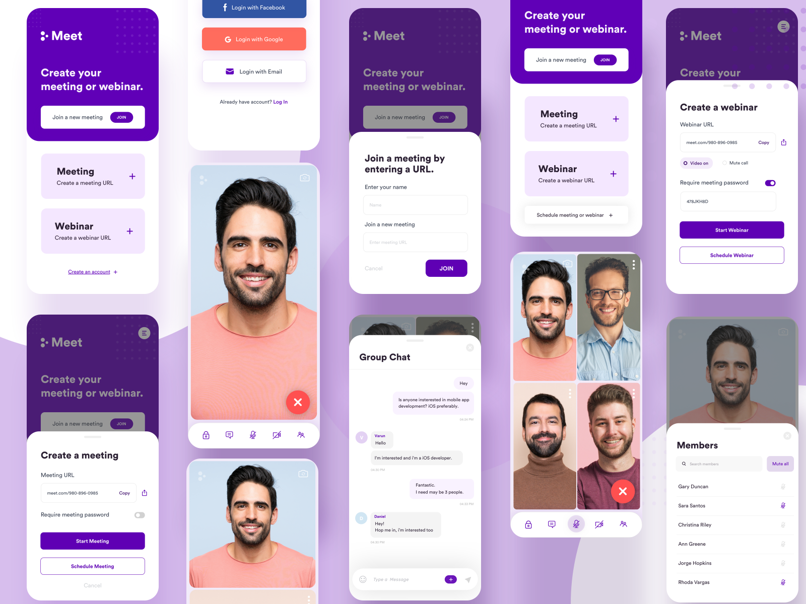 Meet App by Tirumala Chamalla on Dribbble