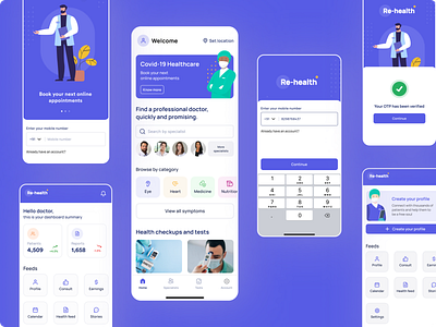 Re-Health App by Tirumala Chamalla on Dribbble