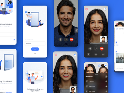 Video Calling Conference App branding call calling calling app conference design dribbble dribbble best shot hello dribbble illustration logo shots ui ui design video