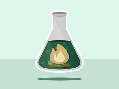 Smore Labs blog bottle fire flat green lab laboratory labs logo smore