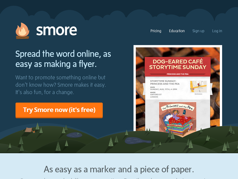 Landing Page landing page smore flat fire flyers flyer